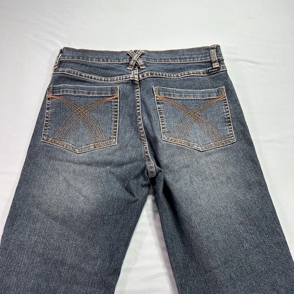 Prana‎ Jeans Womens Medium Blue Flare Bootcut W4TRIX Stretch Denim Classic Pants